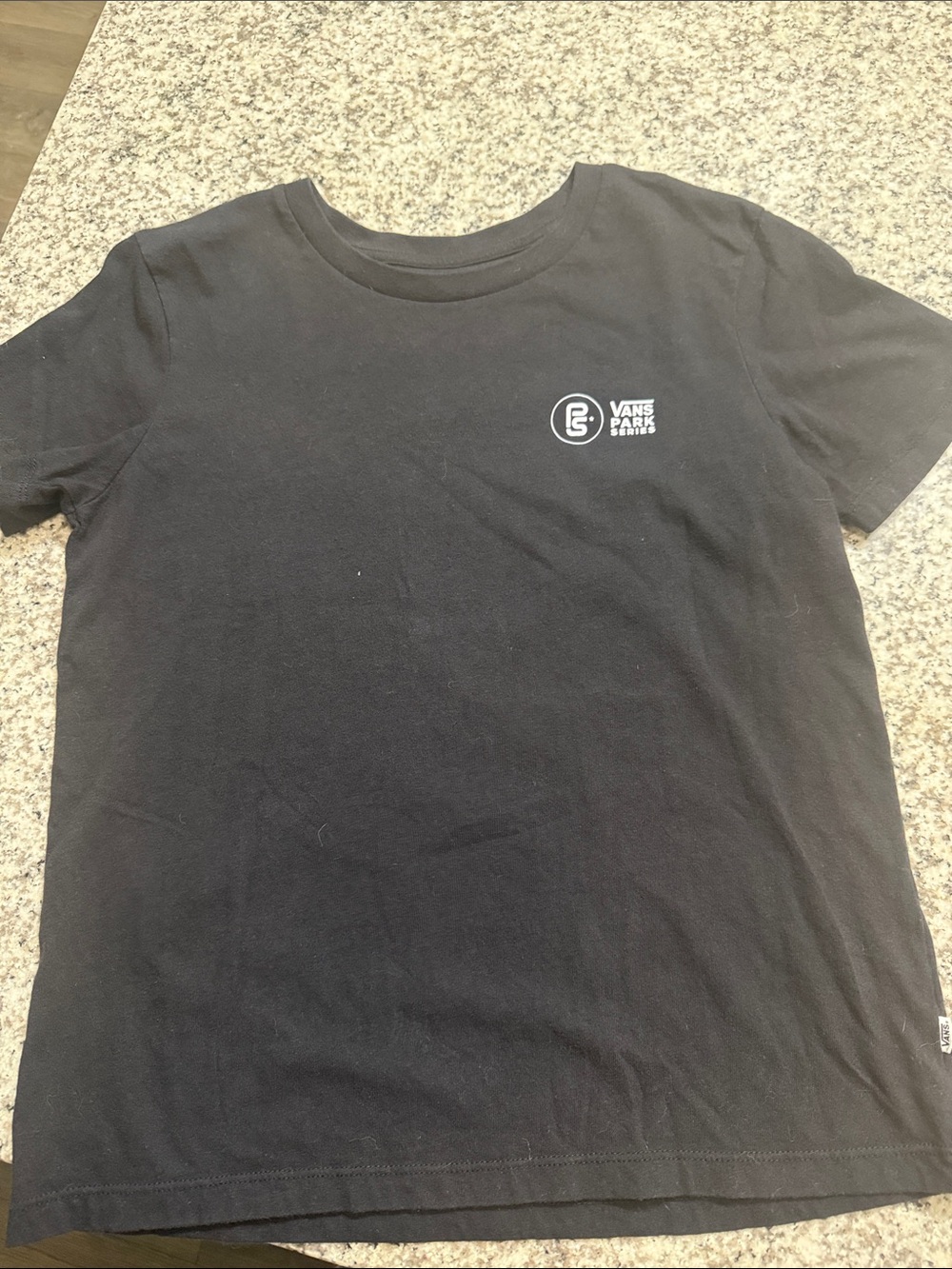 Vans Black Short Sleeve Crewneck T-Shirt with Small Chest Logo